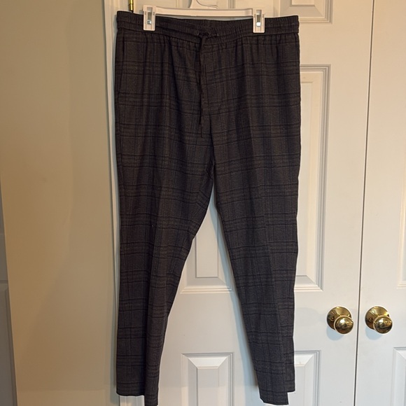 Next Plaid Drawstring Men’s Pants - Picture 1 of 5